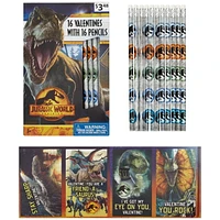Jurassic Park Valentines Cards, 32 Count, Classroom Exchange Cards