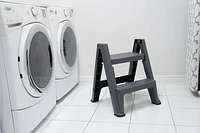 Mistral® Step Folding 2-Step Stool Grey, Capacity  300 lbs / 136 Kg