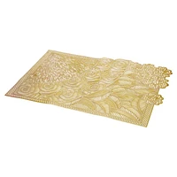 Chantilly Rectangular Gold Vinyl Placemat 45x30 cm Set of 4