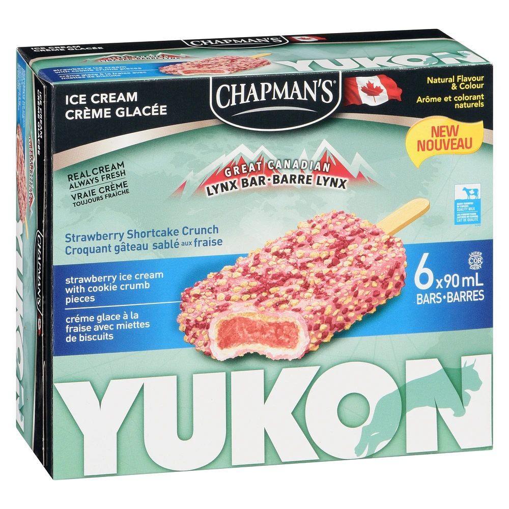 Chapman's Yukon Lynx Strawberry Shortcake Crunch, 6 x 90 mL