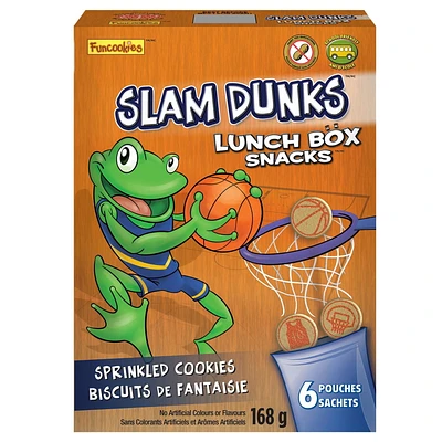 Slam Dunks Lunch Box Snacks Sprinkled cookies in Snack packs, Slam Dunks Lunch Box Snacks