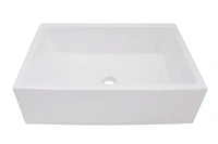 American Imaginations 20-in. W Above Counter White Bathroom Vessel Sink For Deck Mount Center Drilling AI-27740