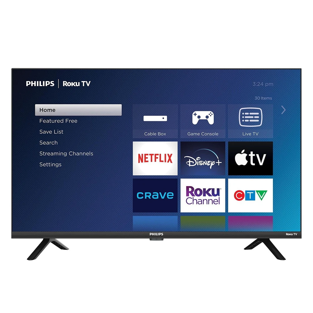 Philips, Téléviseur Roku HD 32", 32PFL4674/F6 720p, 3 x HDMI, 1 x USB