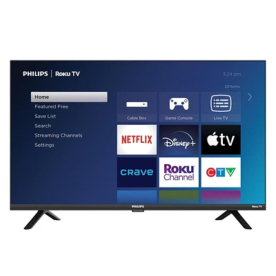 Philips, Téléviseur Roku HD 32", 32PFL4674/F6 720p, 3 x HDMI, 1 x USB
