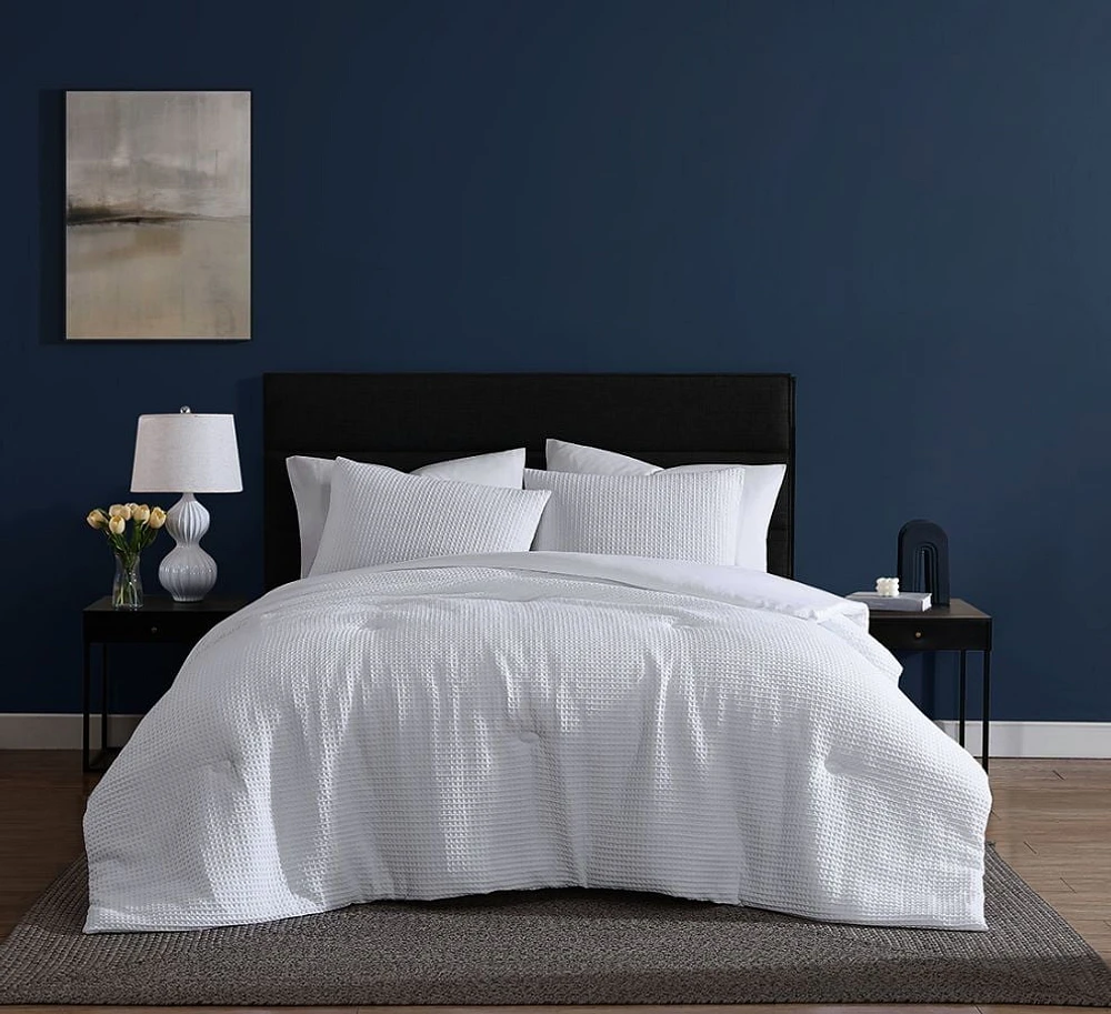 Ensemble d’édredon à tissage gaufré 3 pièces hometrends Tailles :<br>2 PL/G, TG