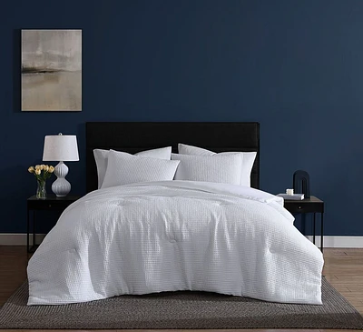 Hometrends 3 Piece Waffle Comforter Set, Available in Double/Queen,King