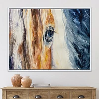 Designart Plan d'un beau Horses Eye I ART MURAL À CADRE FLOTTÉ