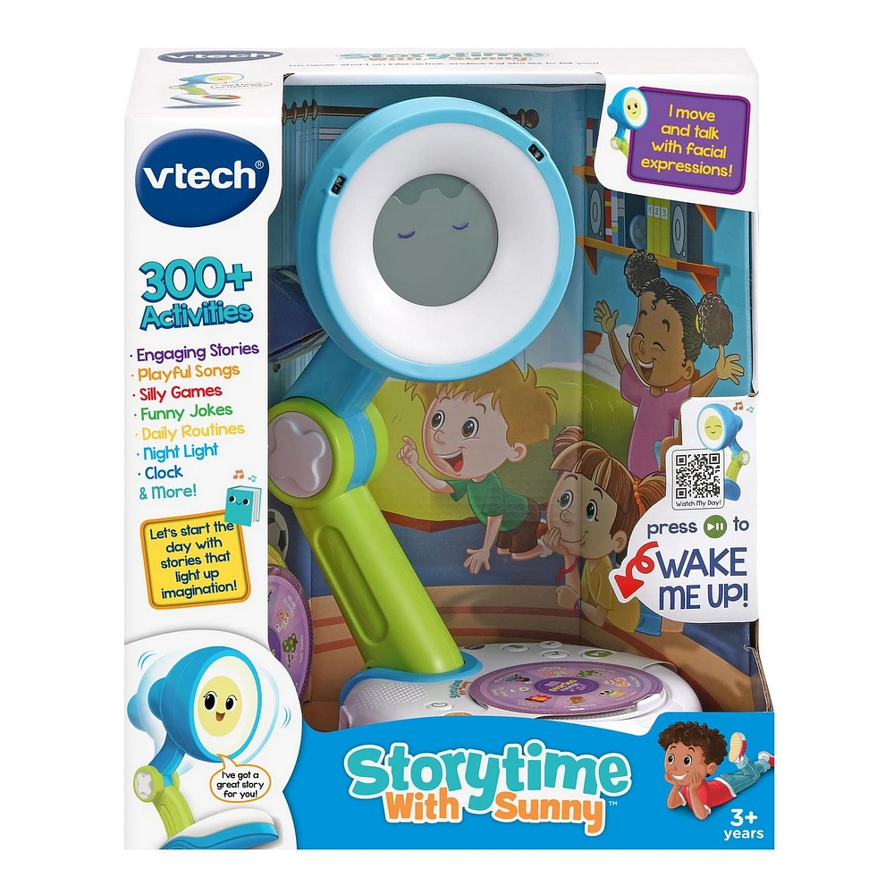 VTech Funny Sunny Ami interactif et quatre disques d’activité pour l’heure des histoires - Version anglaise