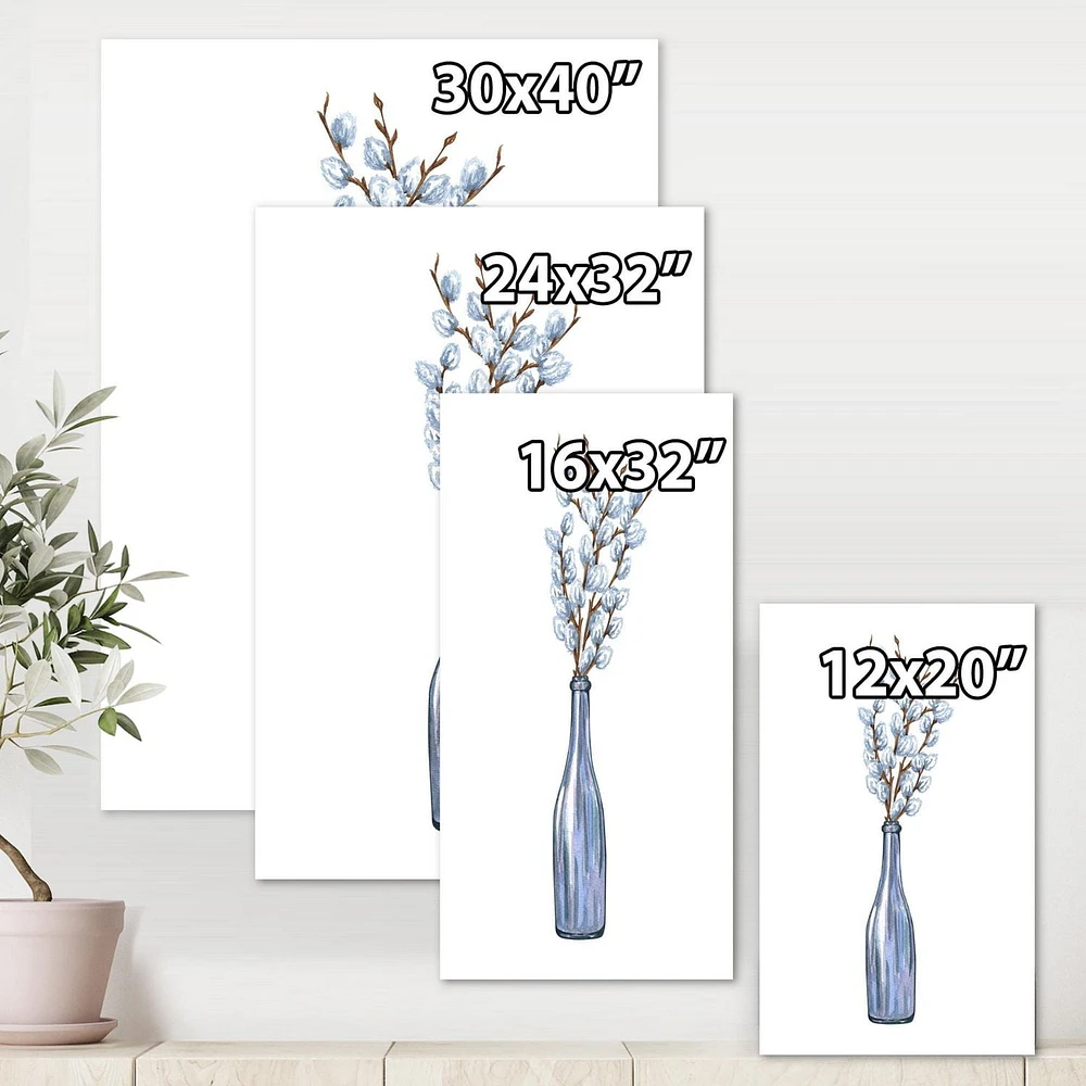 Designart Bouquet de brindilles de saule pourpre II Art mural sur toile