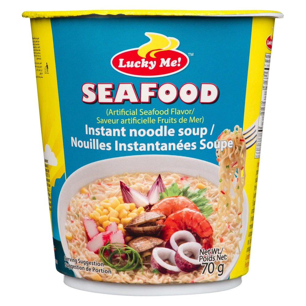 Lucky Me Artificial Seafood Flavour Instant Noodle Soup Cup