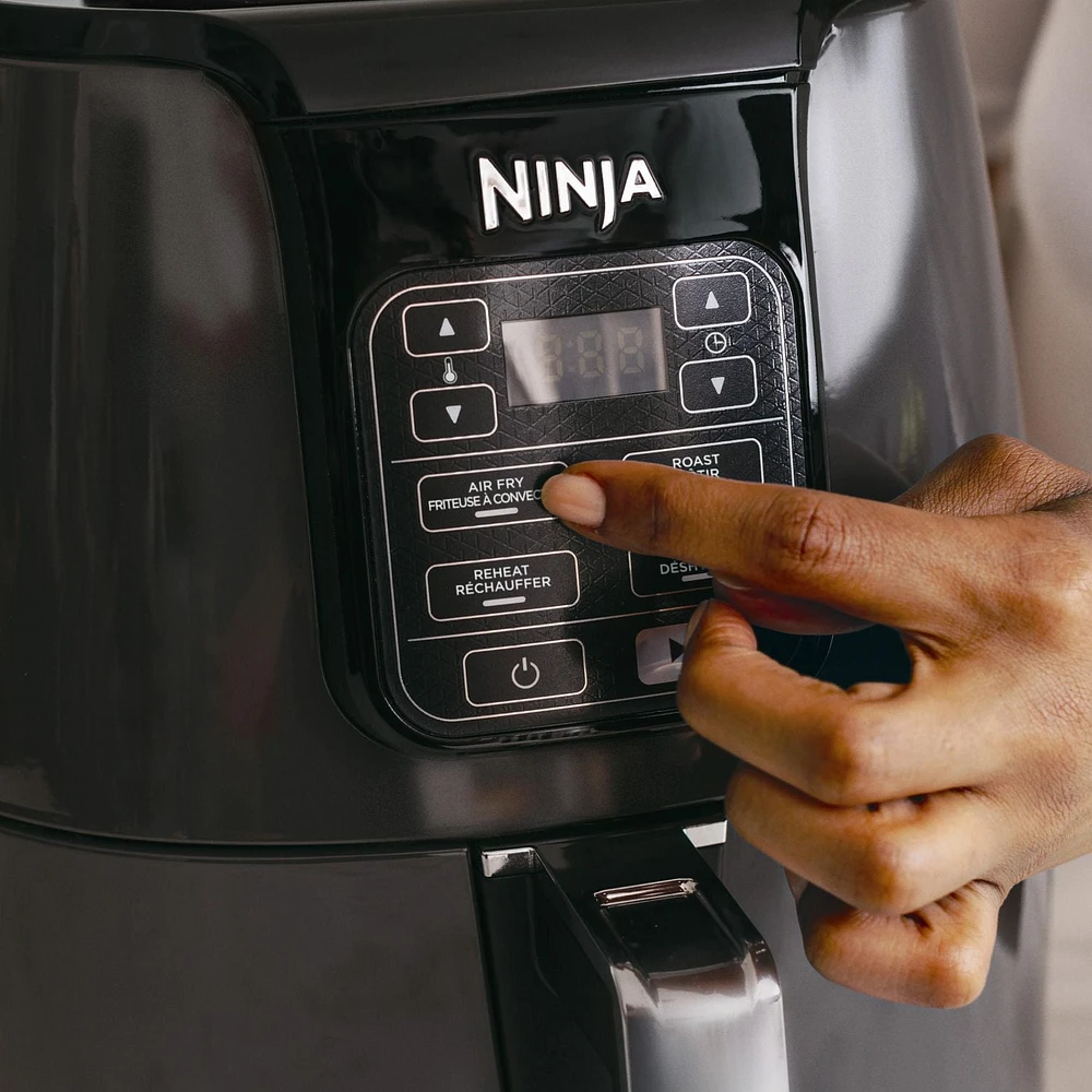 Ninja AF100C, 4-Quart Air Fryer, Black, 1550W, Non-stick basket