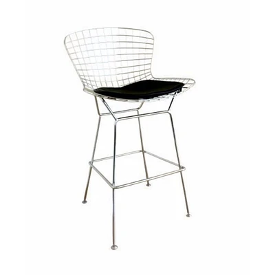 Tabouret de comptoir Bertoia Nicer Furniture en noir
