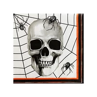 Serviette en papier crâne d'Halloween de 13 pouces