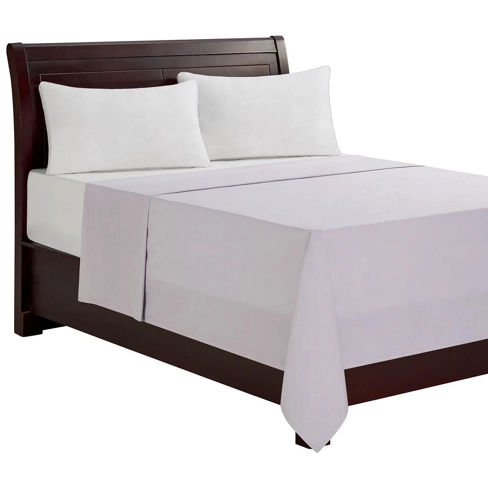 hometrends 300 TC Brushed Percale Flat Sheet, Size: Twin - King