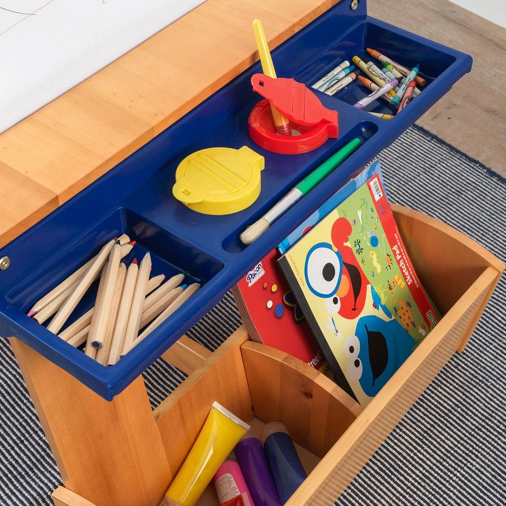 KidKraft Table d'activités artistiques avec barres de séchage et rangements