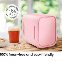 Mini-réfrigérateur portable ICEMAN avec 6 canettes de 355 ml (12 oz), refroidit et chauffe, prise pour voiture incluse - Rose, Nouveau
