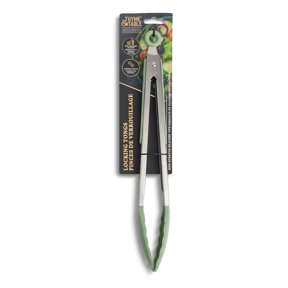Thyme & Table Pince en Silicone Sauge