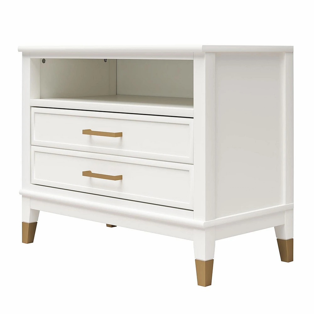 CosmoLiving by Cosmopolitan Westerleigh, table de chevet large, blanc