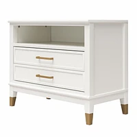 CosmoLiving by Cosmopolitan Westerleigh, table de chevet large, blanc