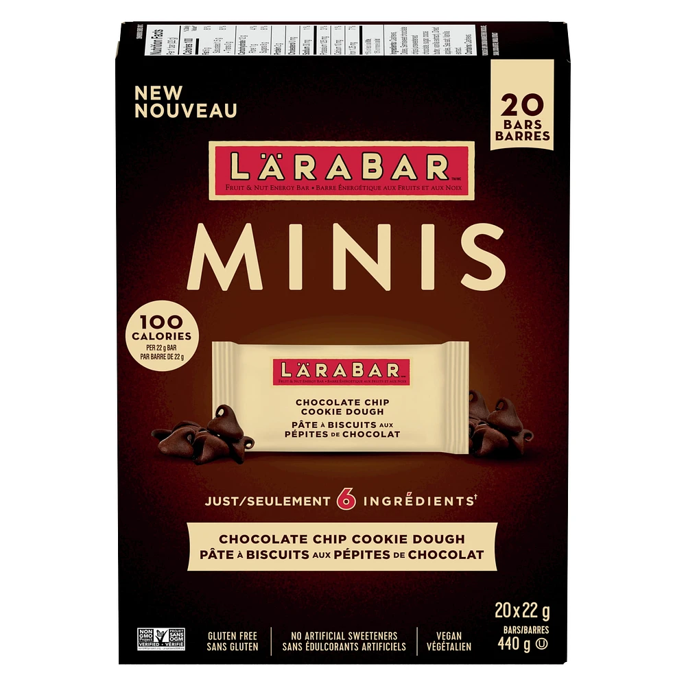 Larabar Gluten Free Minis Chocolate Chip Cookie Dough, 440 g