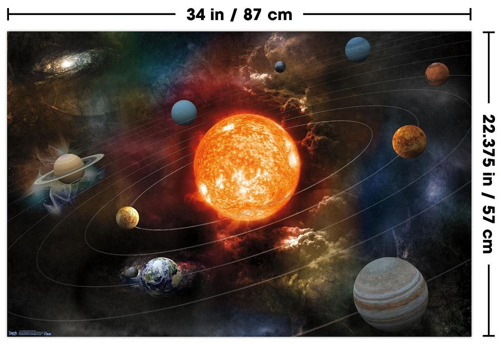 Orbiting Solar System Wall Poster, 22.375" x 34"