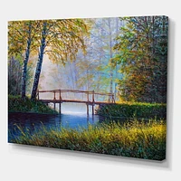 Designart La lumière du soleil du matin et la forêt printanière de l'éveil Art mural sur toile