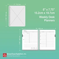 BrownTrout Tuscan Delight 2024 6x7.75 Inch Desk Planner, 9781975468712