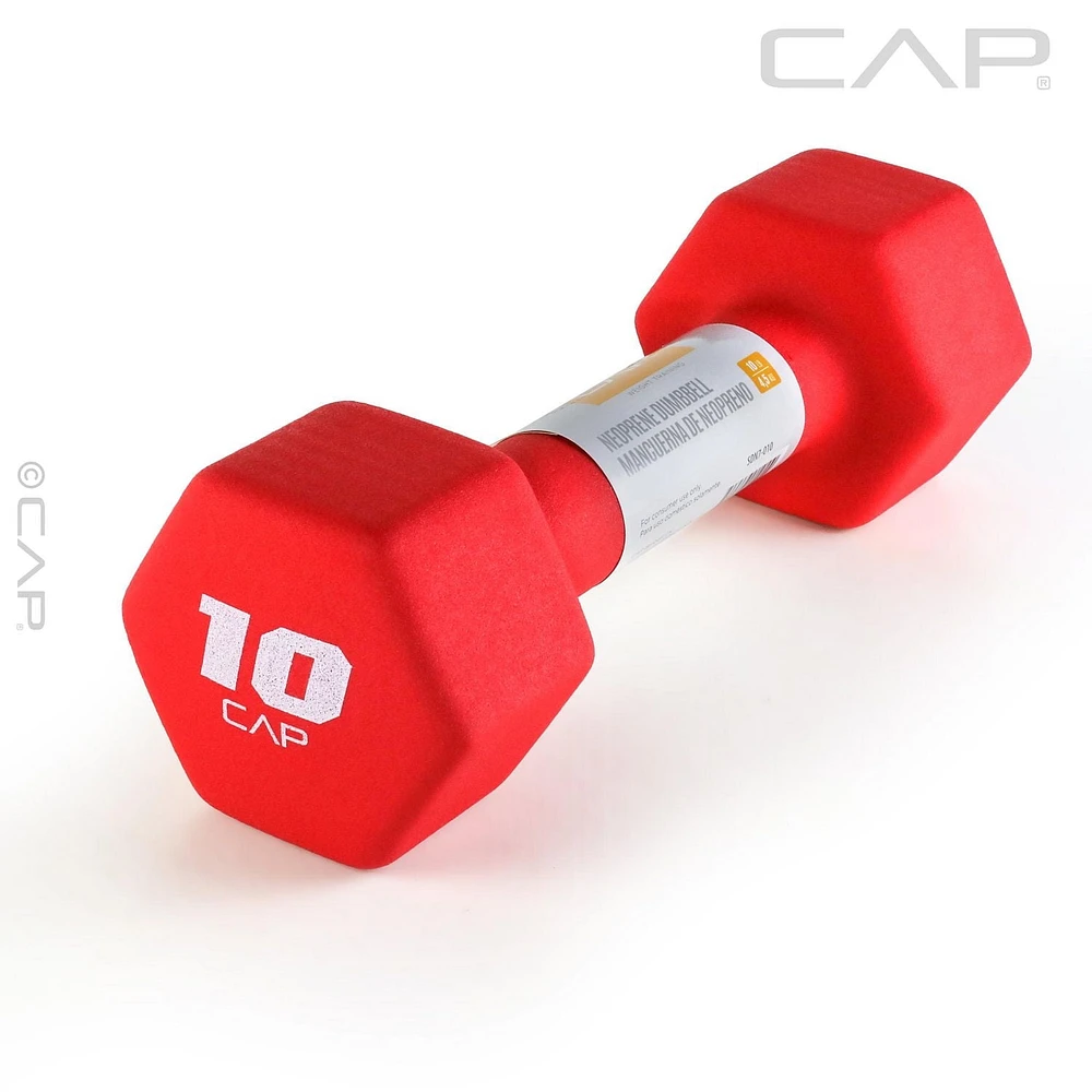 CAP Barbell Neoprene Dumbbell, Single 1-15 lbs