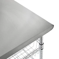 Chariot de cuisine en acier inoxydable Seville Classics, 30" x 20" x 36"