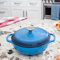 Lodge Enamel Dutch Oven, Blue - 4.5 quart.