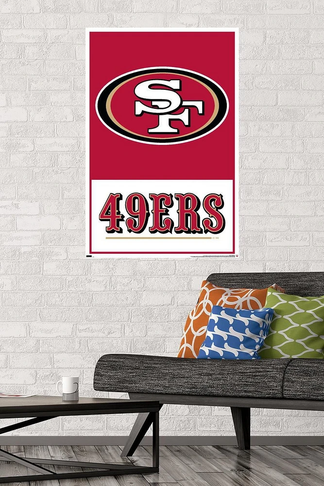 NFL San Francisco 49ers - Logo 21 Wall Poster, 22.375" x 34" Framed