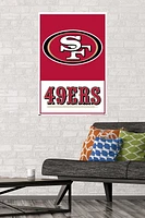 NFL San Francisco 49ers - Logo 21 Wall Poster, 22.375" x 34" Framed