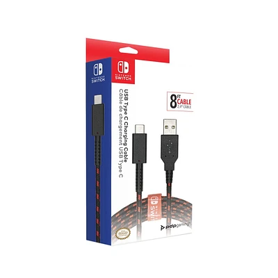 PDP USB Type C Charging Cable - Nintendo Switch, & Nintendo Switch Lite, PDP USB-C Charging Cable