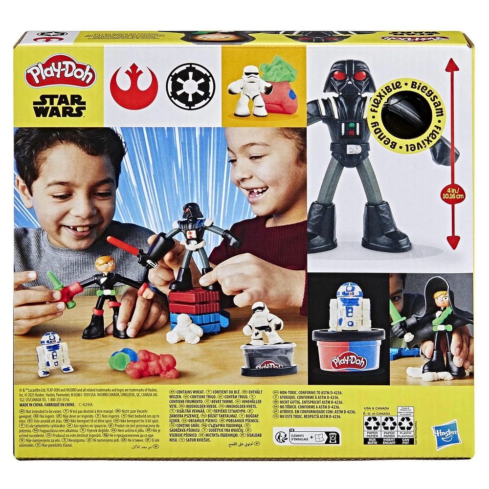 Play-Doh Star Wars Squish & Slice Lightsabers 4 Inch Action Figure Set, Ages 4 and up
