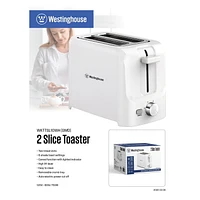 Westinghouse 2 Slice Toaster, White