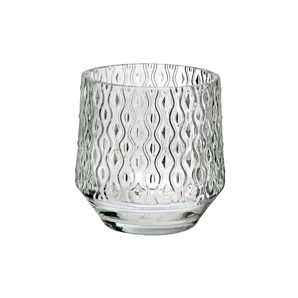 Bougeoir En Verre Rond (Deco) - Ensemble De 4