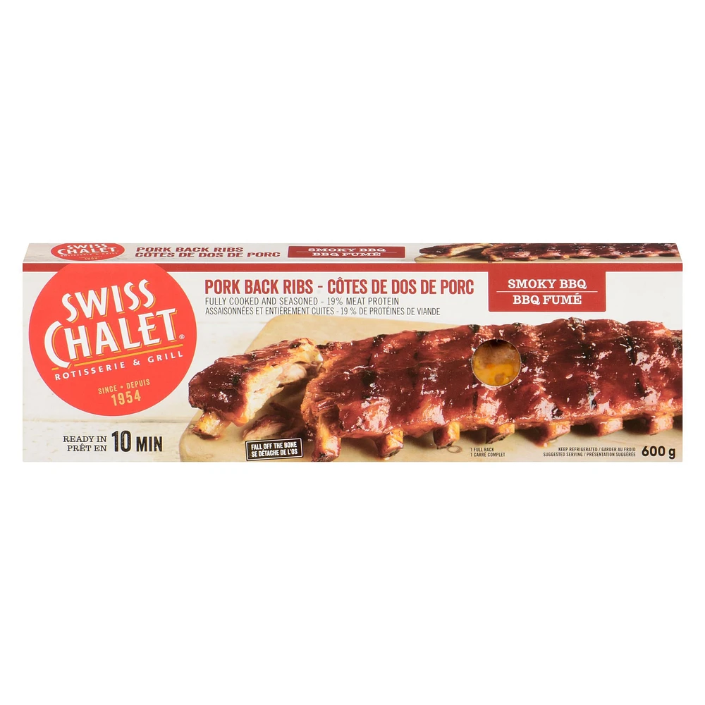 Swiss Chalet Smoky BBQ Pork Back Ribs 600g, SWISS CHALET Smoky BBQ Ribs