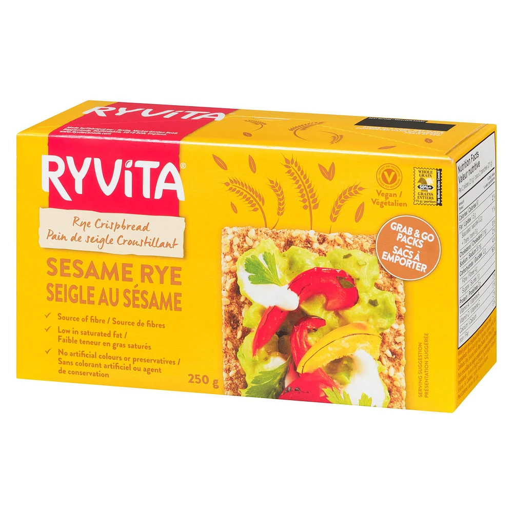 RYVITA SESAME RYE CRISPBREAD, 250GR