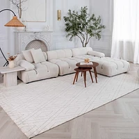 Rug Branch Casa Abstract Indoor Area Rug, Beige Grey, Boho - Entryway, Hallway, Bathroom