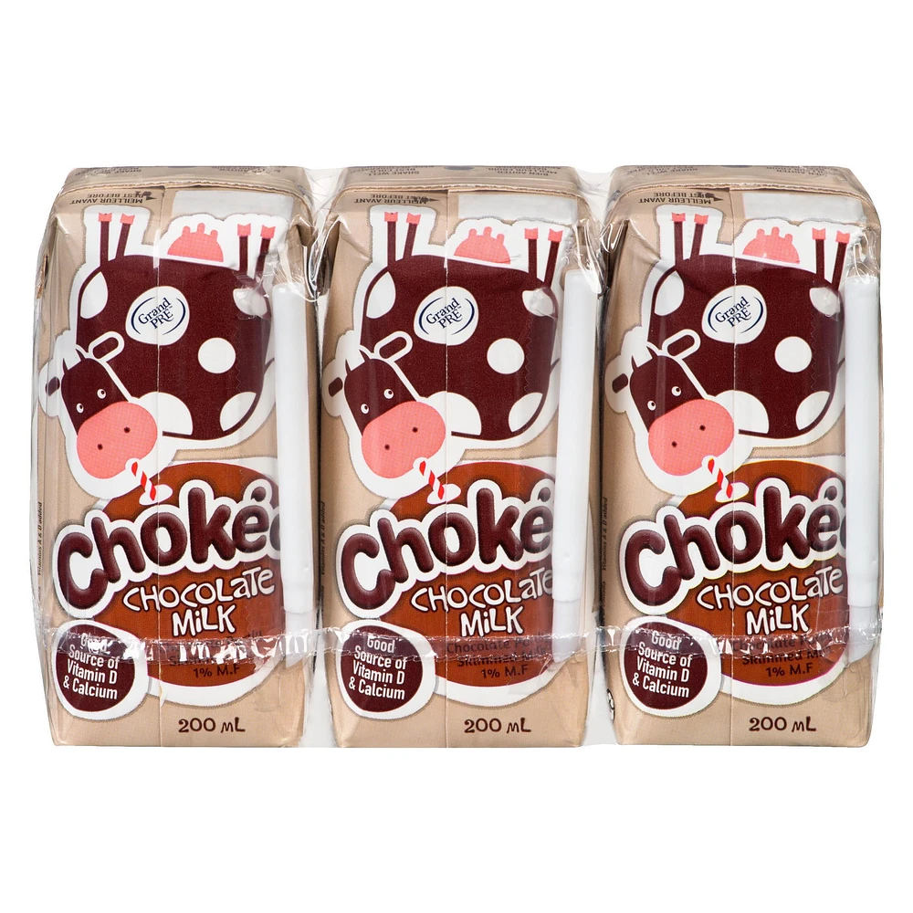 CHOKEO 1% UHT CHOCOLATE MILK, 3 x 200ml