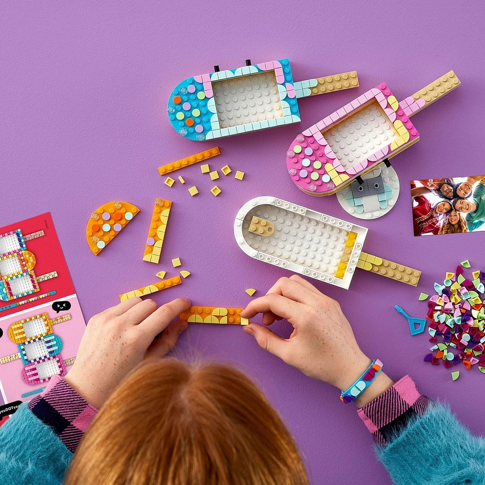 LEGO DOTS Ice Cream Picture Frames & Bracelet 41956 Toy Building Kit (474 Pieces)