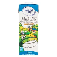 GRAND PRE UHT MILK 2%, GRAND PRE 2% Ultra Haute Température, ce lait reste frais jusqu’à 9 mois . Notre produit est fabriqué avec du lait Canadien pur a 100%. Vous pouvez conserver ce produit à la température de la pièce jusqu’à 9 mois