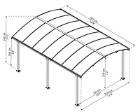 Canopia by Palram Arcadia 5000 Carport Canopy and Car Shelter