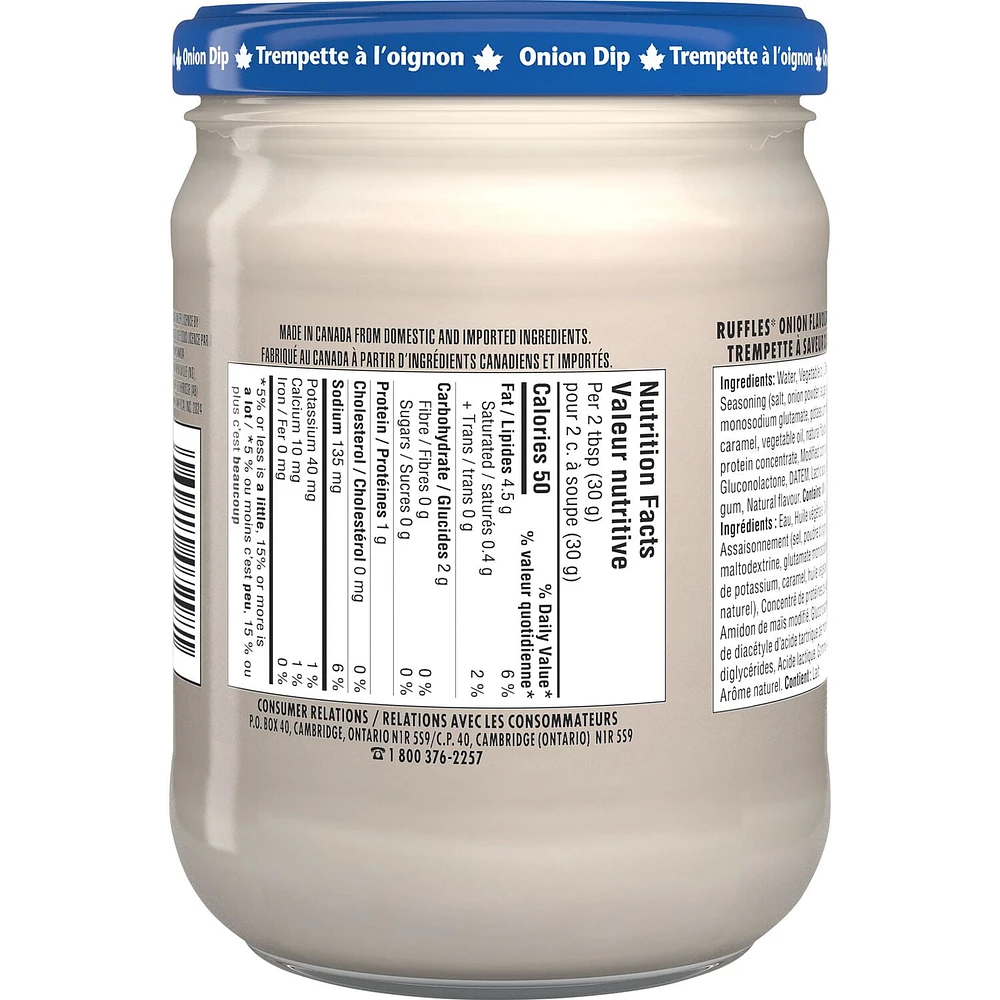 Ruffles Onion Flavoured Dip, 425g