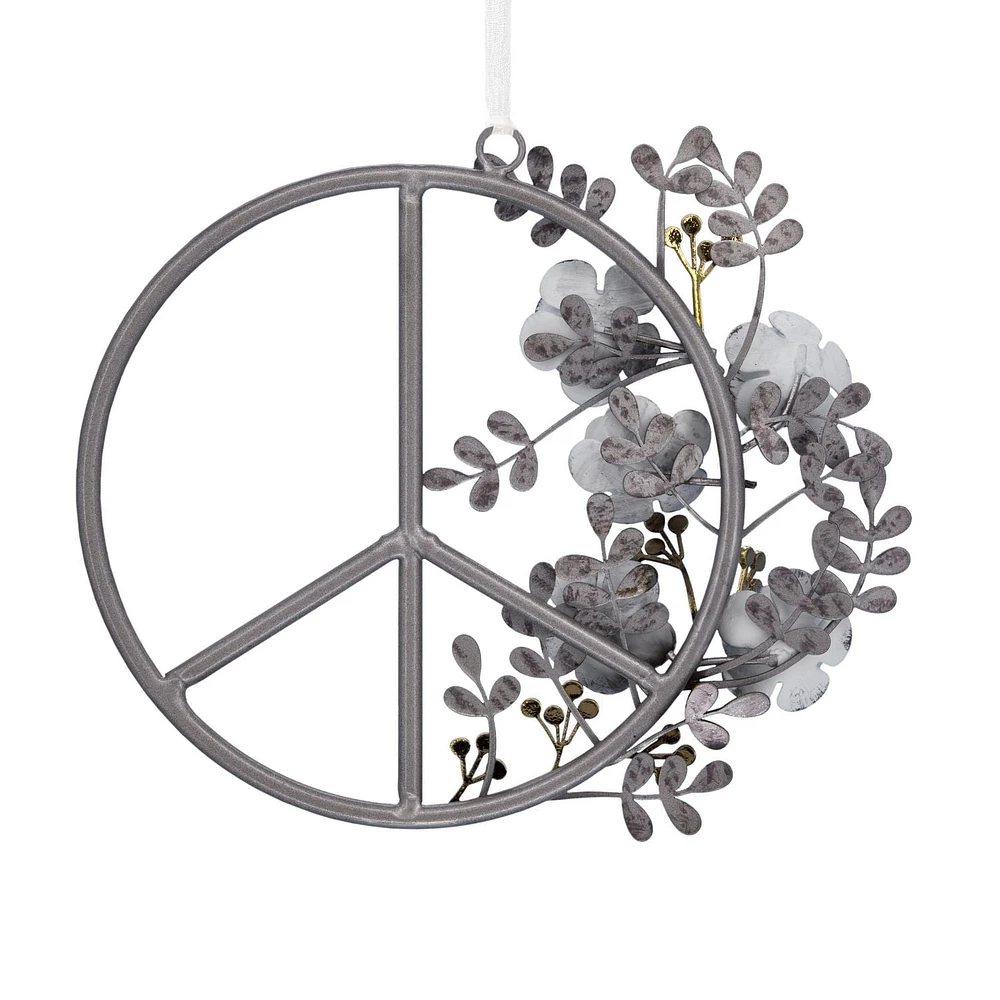 Décoration Hallmark de Noël (Signe de la paix, Signature, en métal)