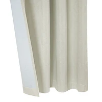 Loft Living Varsha, panneau de rideau à oeillets texturé, 100% occultant 52" x 84", blanc cassé