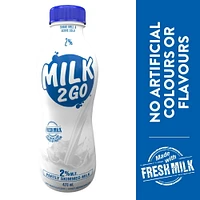 Milk2Go 2% Partly Skimmed Milk, 473 mL