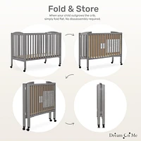 Dream On Me Folding Full-Size Crib, 2 Mattress Height