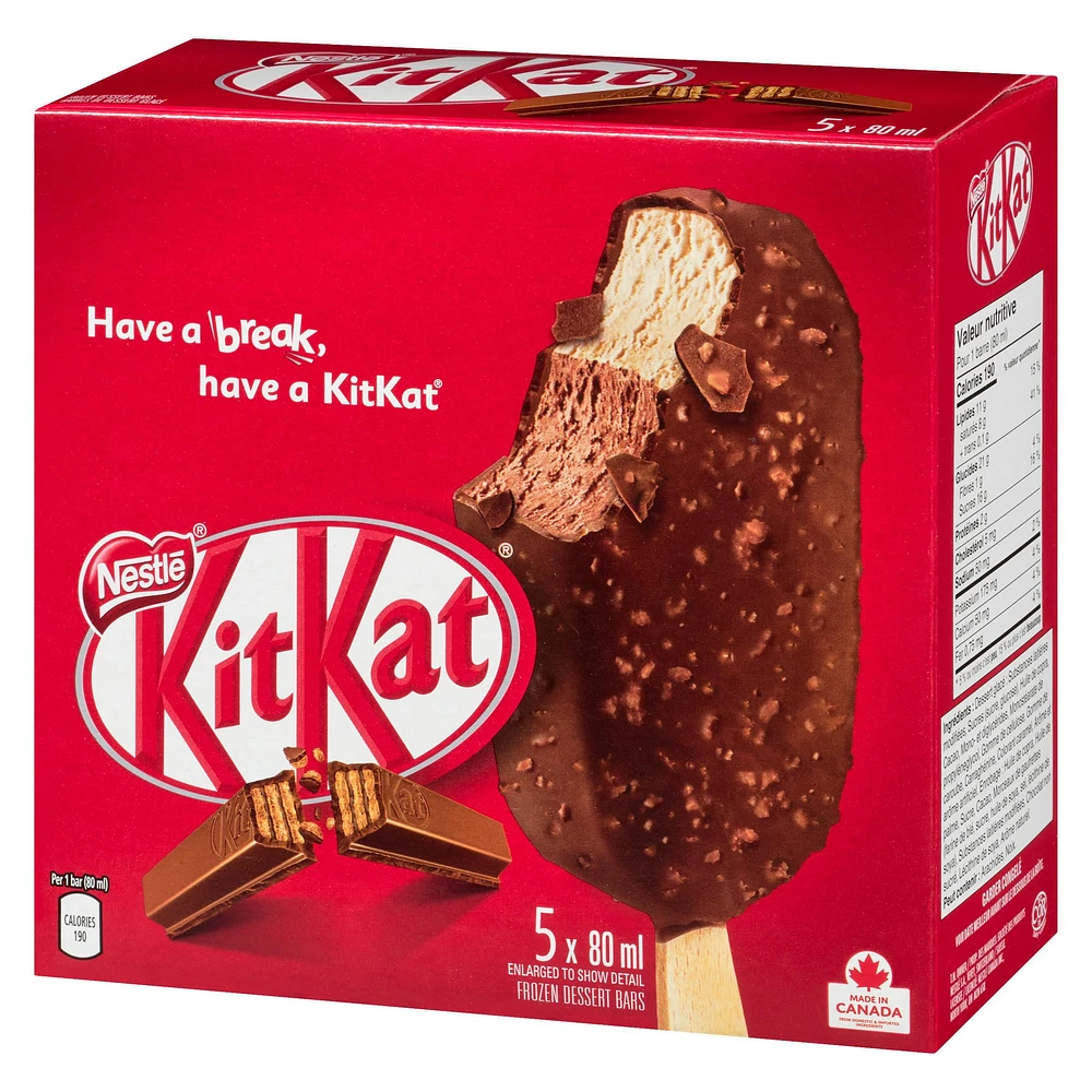 NESTLÉ® KITKAT® Frozen Dessert Bars 5 x 80 ml