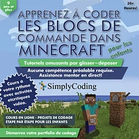 Coding for Kids - Learn to Code Command Blocks in Minecraft Course Age 9+ [Digital Download]